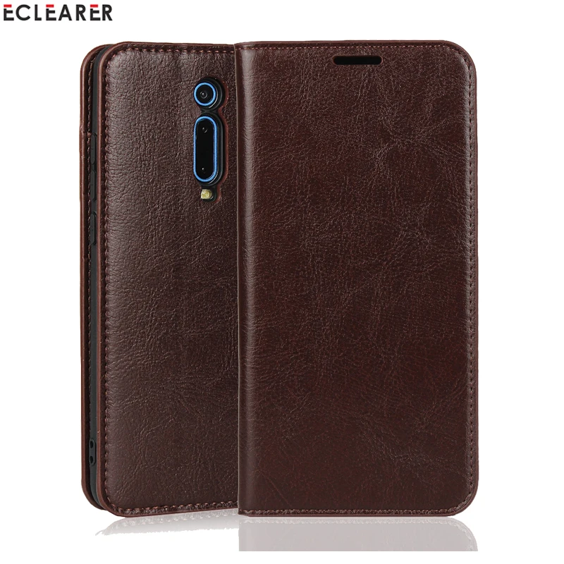 Чехол-Кошелек ECLEARER для Xiao mi Red mi K20/Pro, роскошный чехол из натуральной кожи для Xiaomi mi 9T mi 9 T/Pro, слоты для карт, откидной Чехол