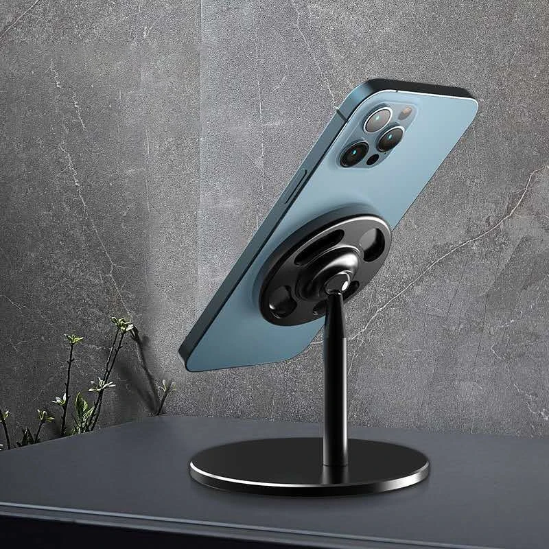 2020 New Mini Wireless Magnetic Charger Dock Mobile Phone Holder Desk Stand For IPhone 12 Pro Max Metal | Мобильные телефоны и