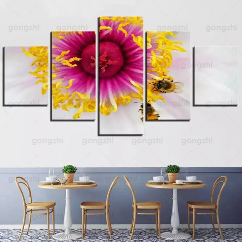 

Hd Flower Plant Canvas Painting 5Pic Colorful Sunflower Wall Art Printing Painting Living Room Kitchen Bar Decoration Hd Poster
