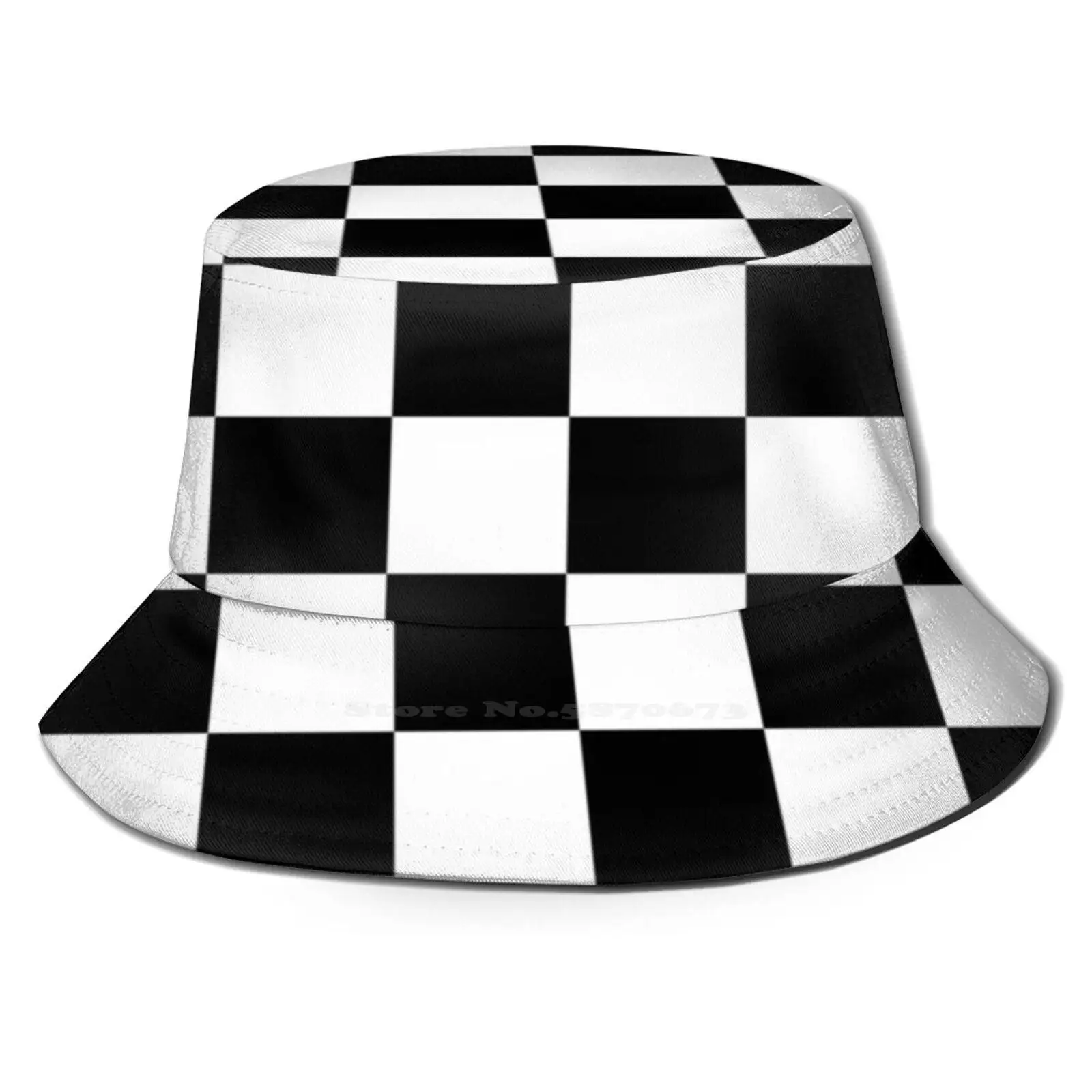 

Checkered Flag Chequered Flag Motor Sport Checkerboard Pattern Win Winner Racing Cars Race Black Uv Protection Foldable Bucket