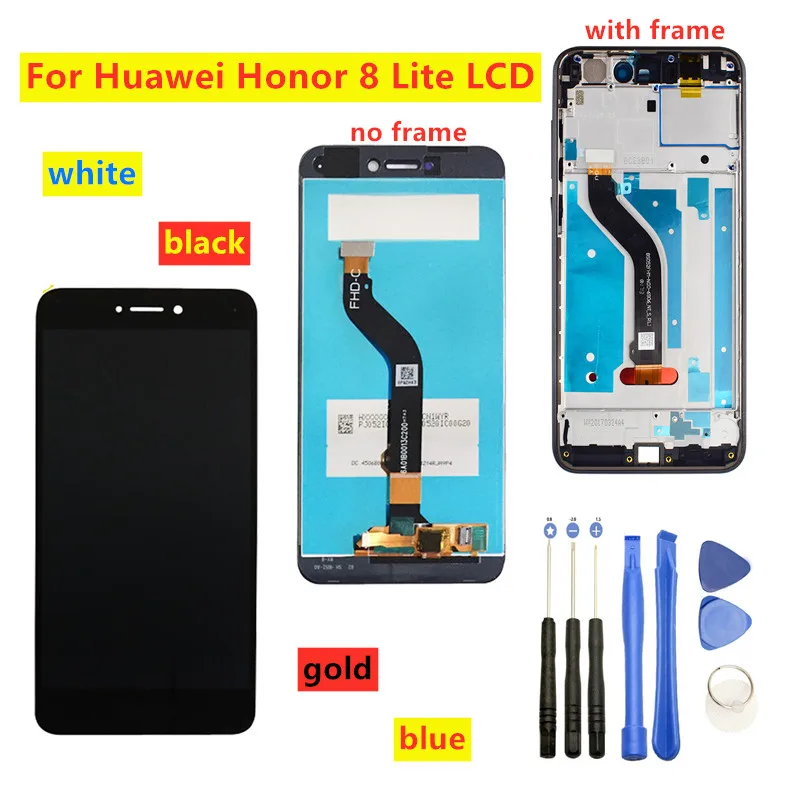 Для Huawei honor 8 lite PRA TL10 AL00 AL датчик сенсорного экрана ЖК дисплея в сборе с рамкой для