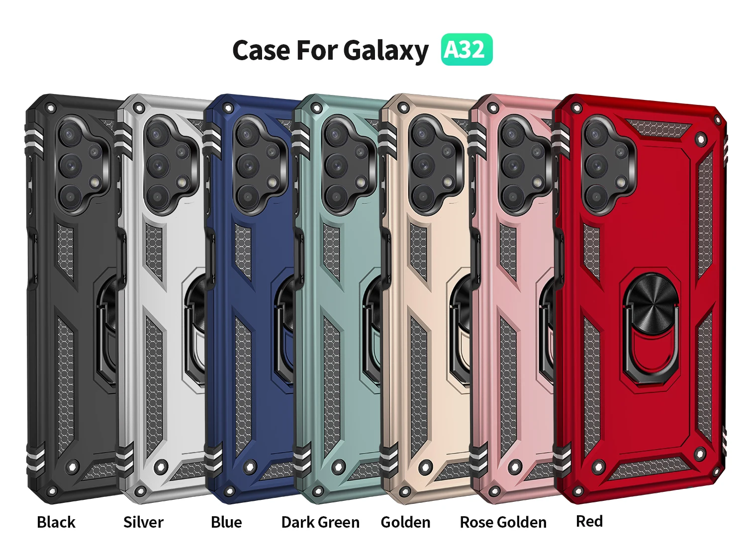 

Cases for Samsung Galaxy A32 A12 A42 5G S21 A52 A72 New Kickstand Hybrid Shockproof Case Skin Cover Phone Back Case Shell