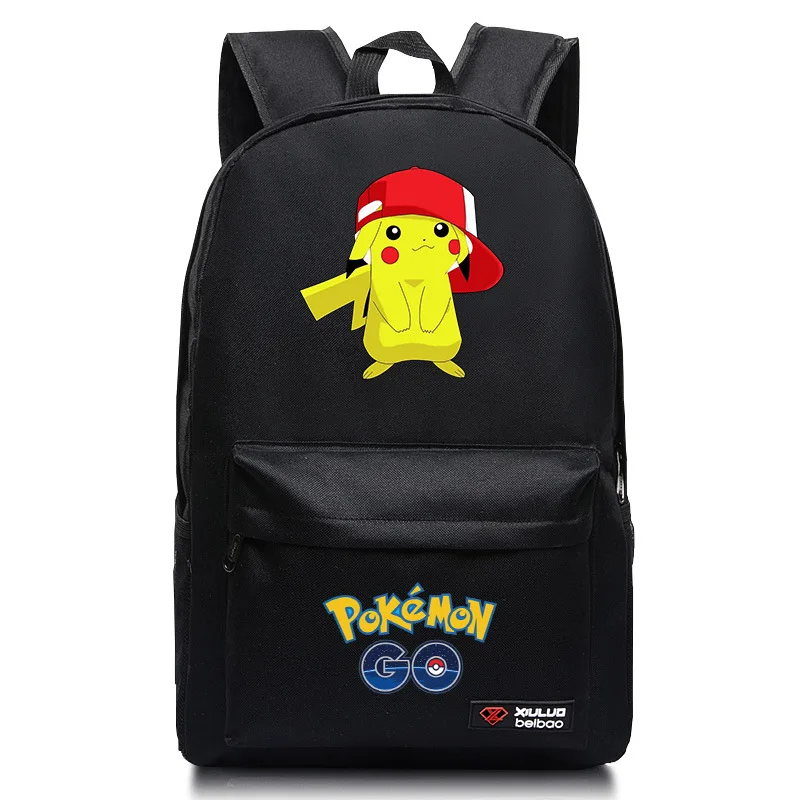 Холщовый школьный ранец Pokemon Go для ноутбука Пикачу мужчин и женщин Подарочные