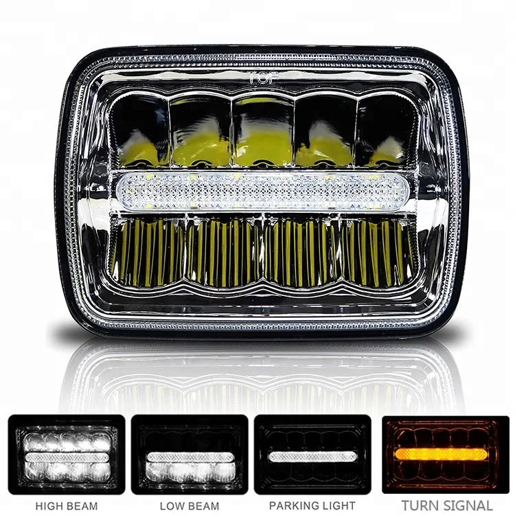 

DOT 4x6" 5x7 inch Square LED Headlight DRL Hi&Lo Square Sealed Beam Projector Driving Lamp For Truck