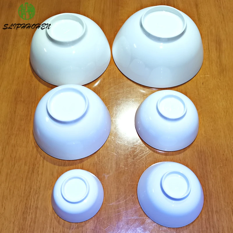 Белая маленькая миска с плоским носиком китайская семейная для риса А5