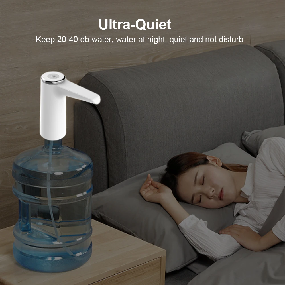 Slient Design Electric Pump Water Dispenser USB Charging Auto Button Switch Gallon Bottle Drinking For Home School Office | Дом и сад