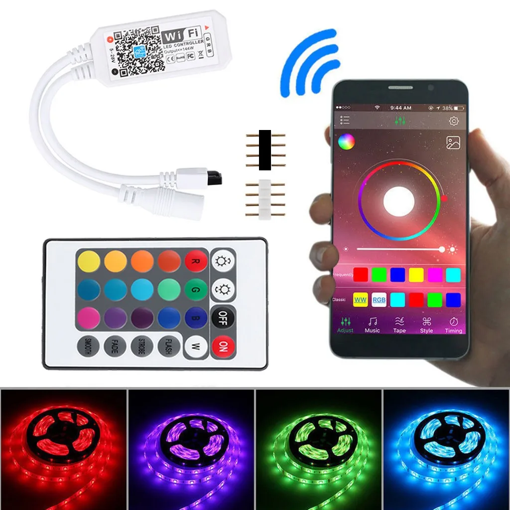 Умный wifi-контроллер для RGB led полосы света музыкальный контроллер для IR RF дистанционного рождественские струнные огни дропшиппинг#91243