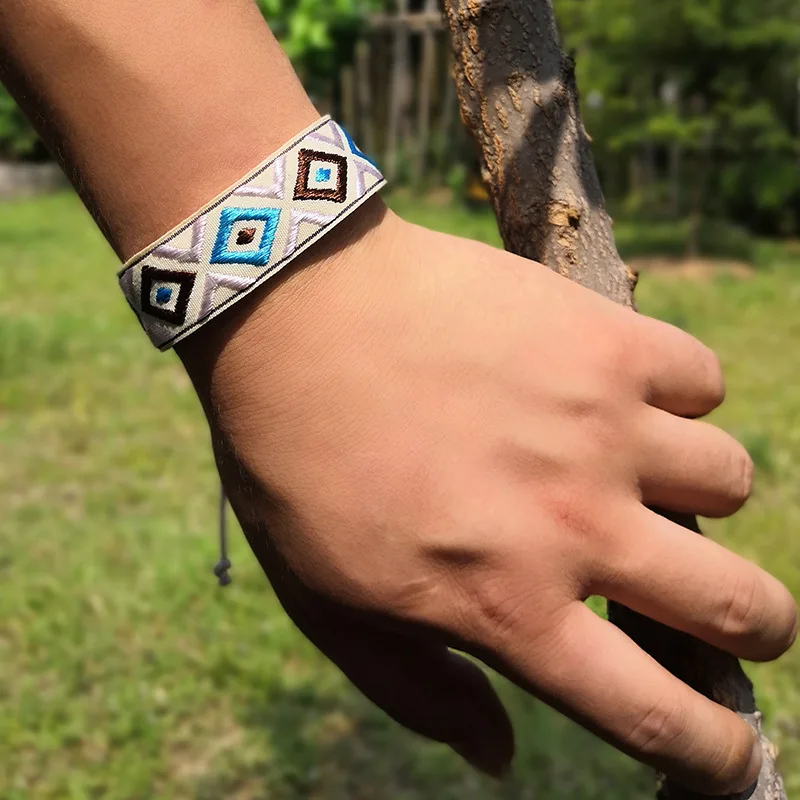 Плетеные веревки браслеты дружбы для женщин и мужчин хлопок ручная работа