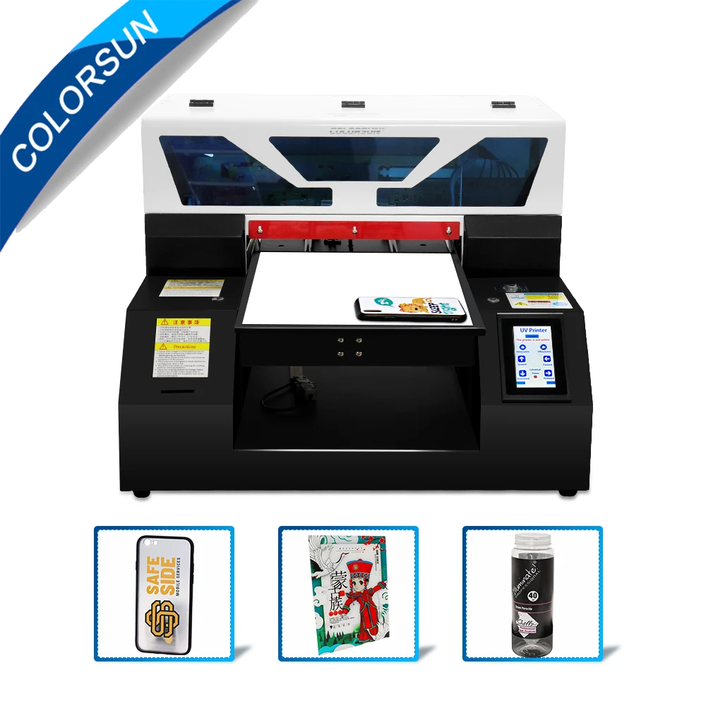 Автоматический УФ принтер формата A4 Colorsun с сенсорным экраном зеркальный для
