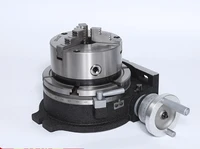 hv 4 indexing plate vertical and horizontal turntable with 80mm 3 chuck for cnc milling drilling and grinding machines
