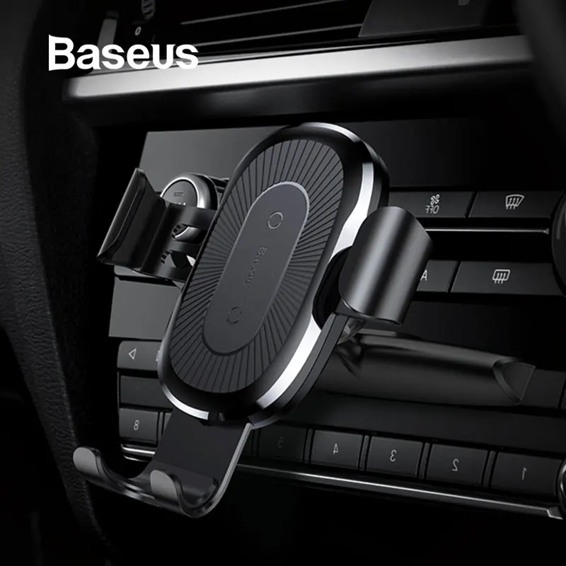 Baseus CD слот беспроводное автомобильное зарядное устройство для iPhone 11 Pro Max samsung быстрая Беспроводная зарядка зарядное устройство гравитационный Автомобильный держатель для телефона