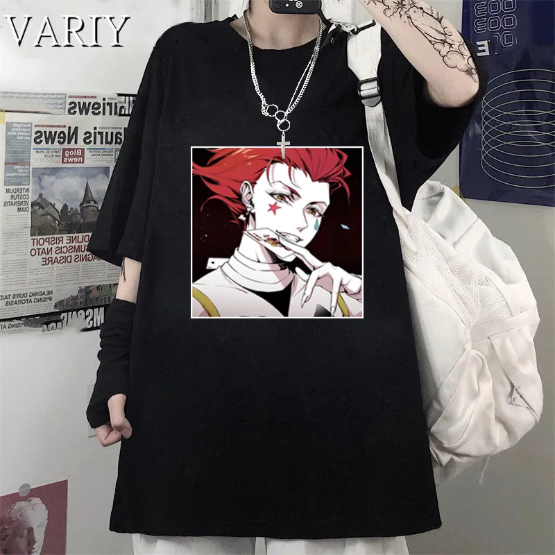 Футболка Hisoka Morow с мультяшным принтом топы Hunter X Graphic Готическая Летняя женская