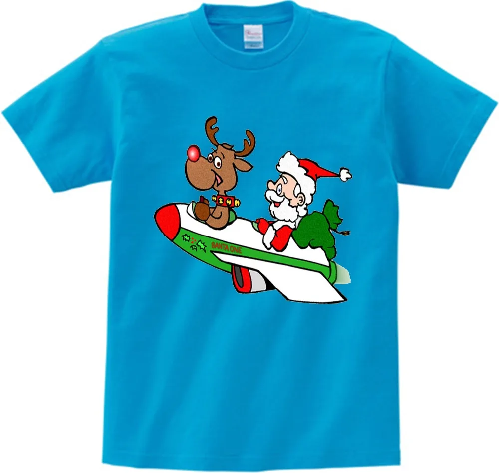 

Футболка с Санта Клаусом, детская забавная танцевальная Рождественская футболка для отпуска, детская одежда для мальчиков и девочек, детск...