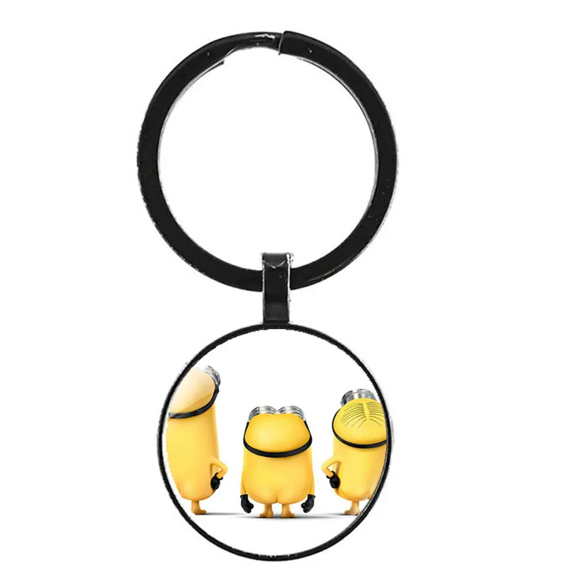 33 Despicable Me Minion Action Movie Glass Cabochon Keychains for Kid - Цвет: 33