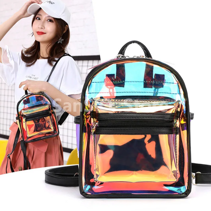 

2019 Backpacks Women Small Travel Bag Mini Laser Girls Shoulder School Bags For Teenage Holographic Mochila Sac A Dos Bagpack