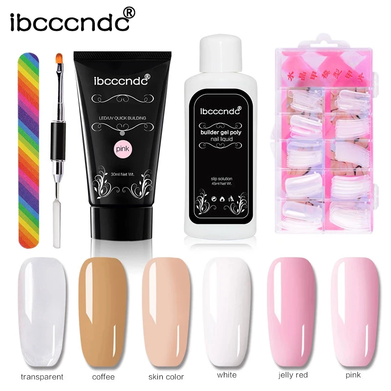 Набор полигель для ногтей Быстросохнущий Прямая поставка розовый лак жидкие