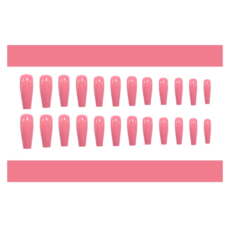 

Glossy Wearable Nail Art Fake Nails Ballerina Detachable Solid False Nails Artificial Designs Full Cover Fake Nail Tip Z1049