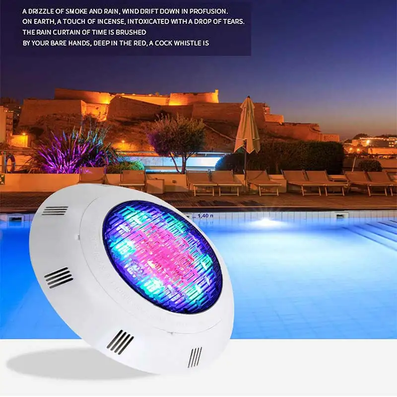 

24W RGB Led Swimming Pool Light IP68 Waterproof AC12V RGB UnderWater Light Pond Led Piscina Luz Spotlight w/Remote Control