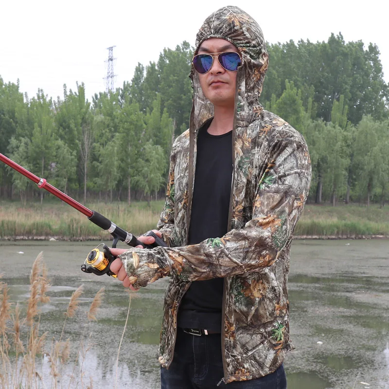 

Новая летняя тонкая быстросохнущая бионическая камуфляжная футболка с длинным рукавом, топы, мужские футболки для охоты, рыбалки, походов, ...