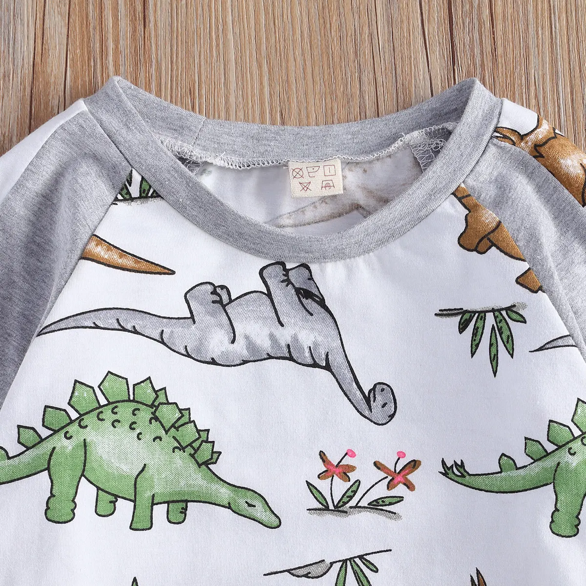 Осенний костюм для маленьких девочек и мальчиков 2 шт. Топ с длинным рукавом