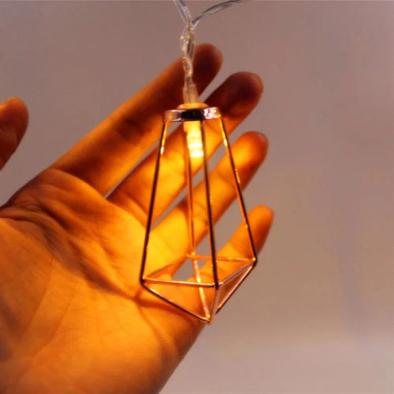 10/20 светодиодный светильник из розового золота с ромбовидными каплями на