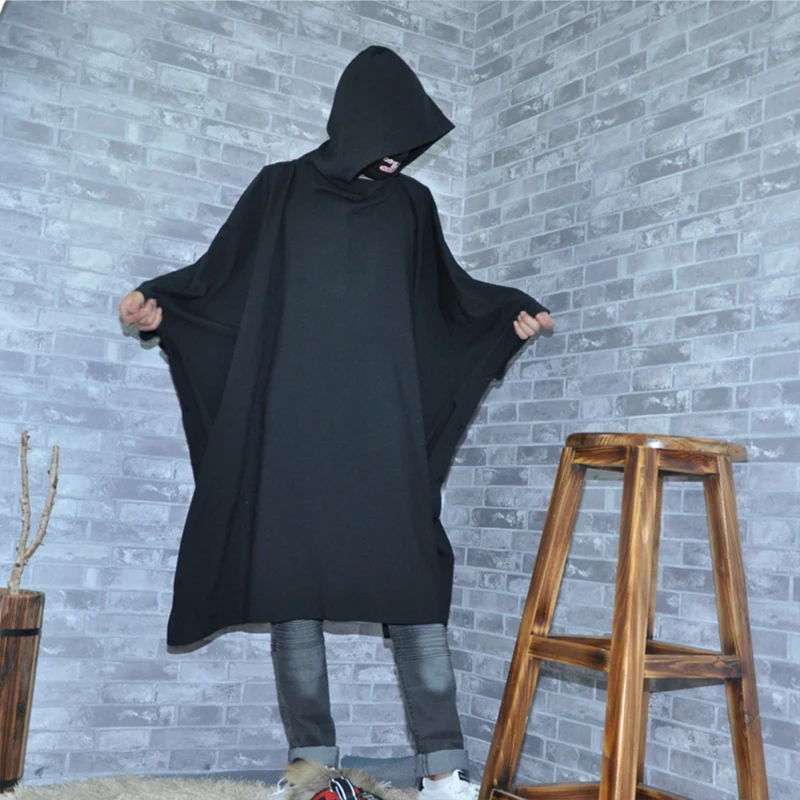 Мужская удлиненная ветровка с рукавом летучая мышь | одежда