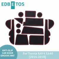 door groove mat interior accessories parts rubber silica gel cup mat pad for toyota rav4 rav 4 xa40 2016 2017 2018
