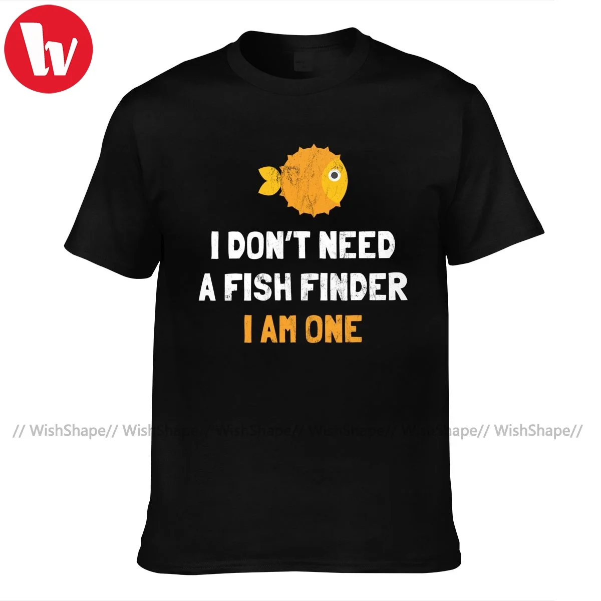 Мужская футболка с принтом золотой рыбки хлопковая короткими рукавами базовая