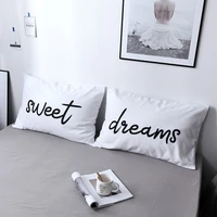 lovers pillow cases crown printed polyester fiber bedding pillow case cushion cover wedding valentines gift 75cm x 50cm 1 set