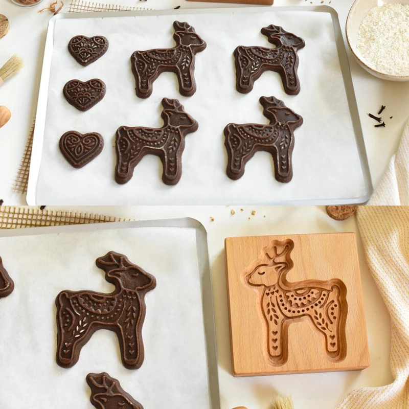 

Kitchen Wooden Sugar Biscuit Mold Plaque Cutter Cookies Frame DIY Cake Oval Square Rectangle Fancy Stainless Cookie Mold