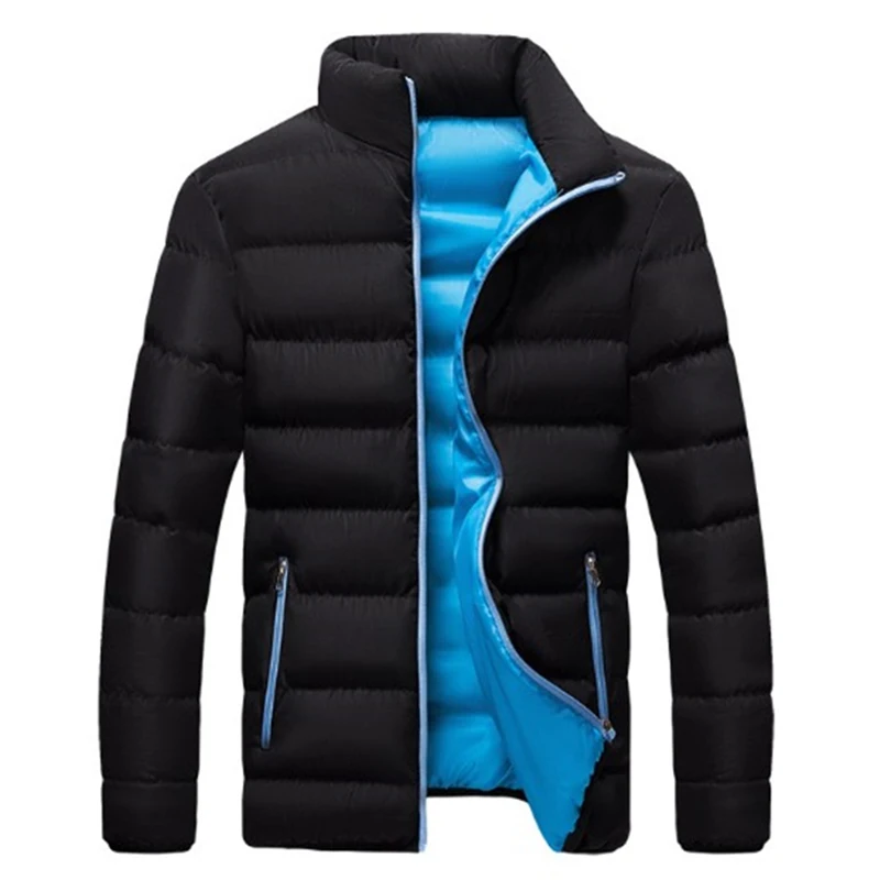 Мужская зимняя куртка, мужской пуховик, приталенная ветровка, стеганая верхняя одежда, куртка, плотный теплый Тренч на молнии, мужская одежд... от AliExpress WW