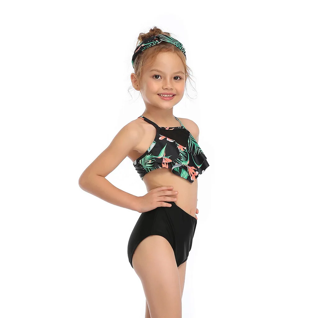 Летняя одежда для мамы и дочки Одинаковый купальный костюм всей семьи