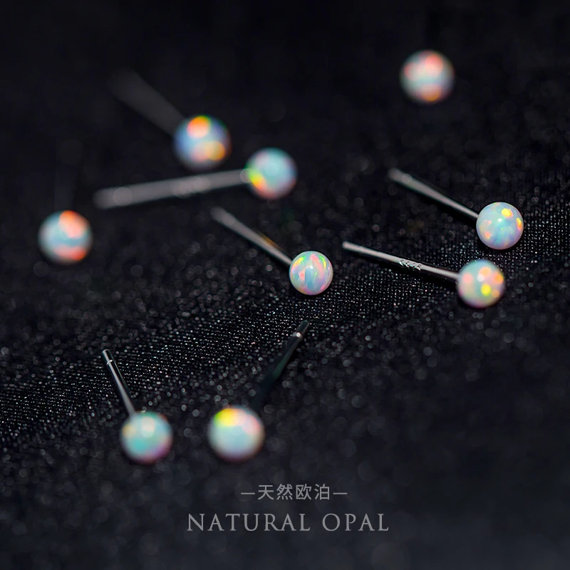 925 серебряные серьги Аврора с проекционным шариком простые маленькие милые для