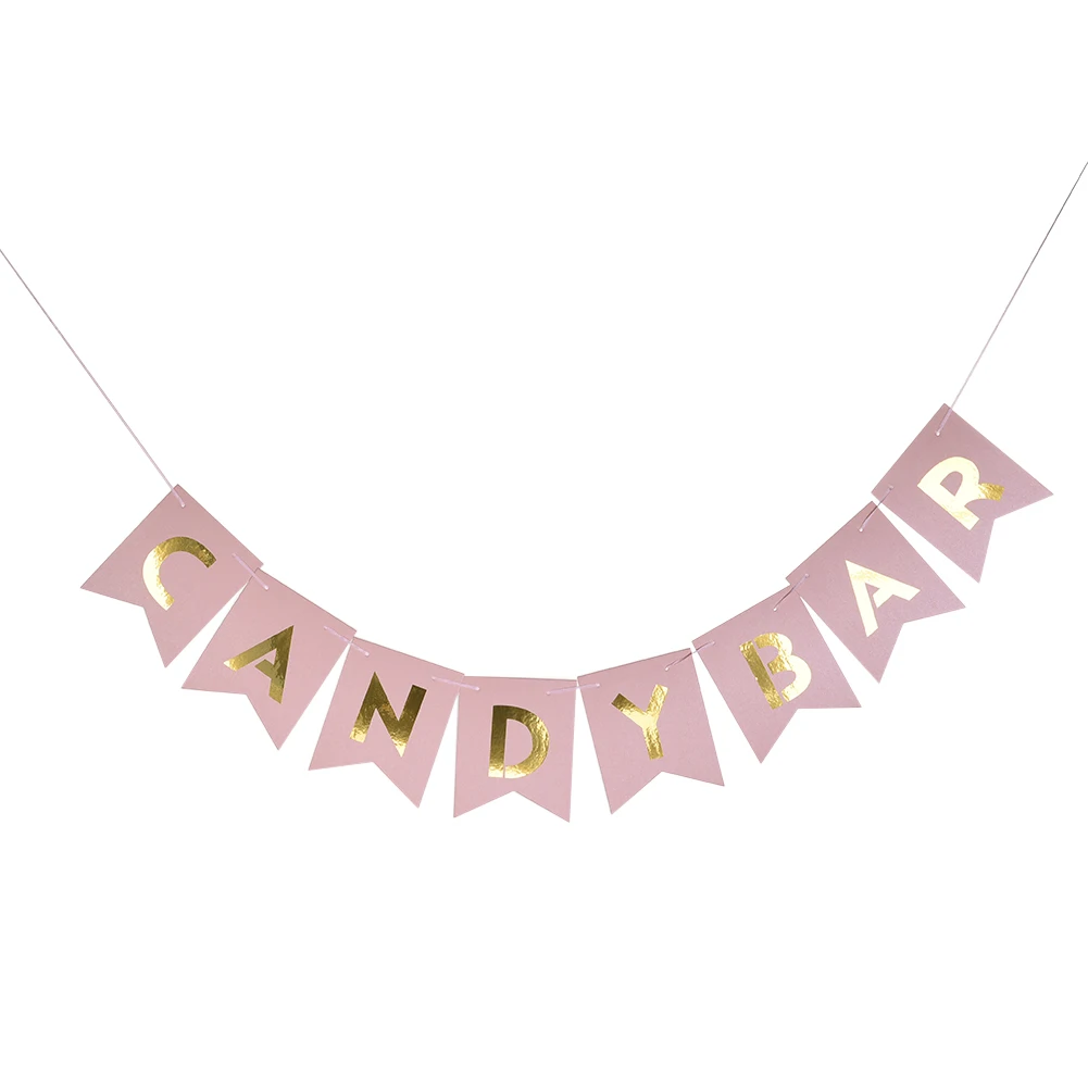 Гирлянда для детского дня рождения подсвечник только что заженный из крафтовой