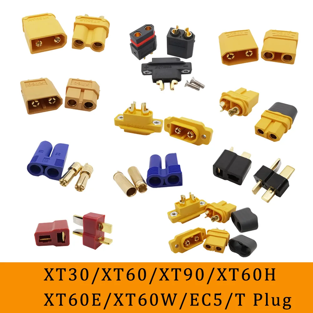 2 шт. штекеры XT30/XT60/XT90/XT60H/XT60E/XT60W/EC5 T |