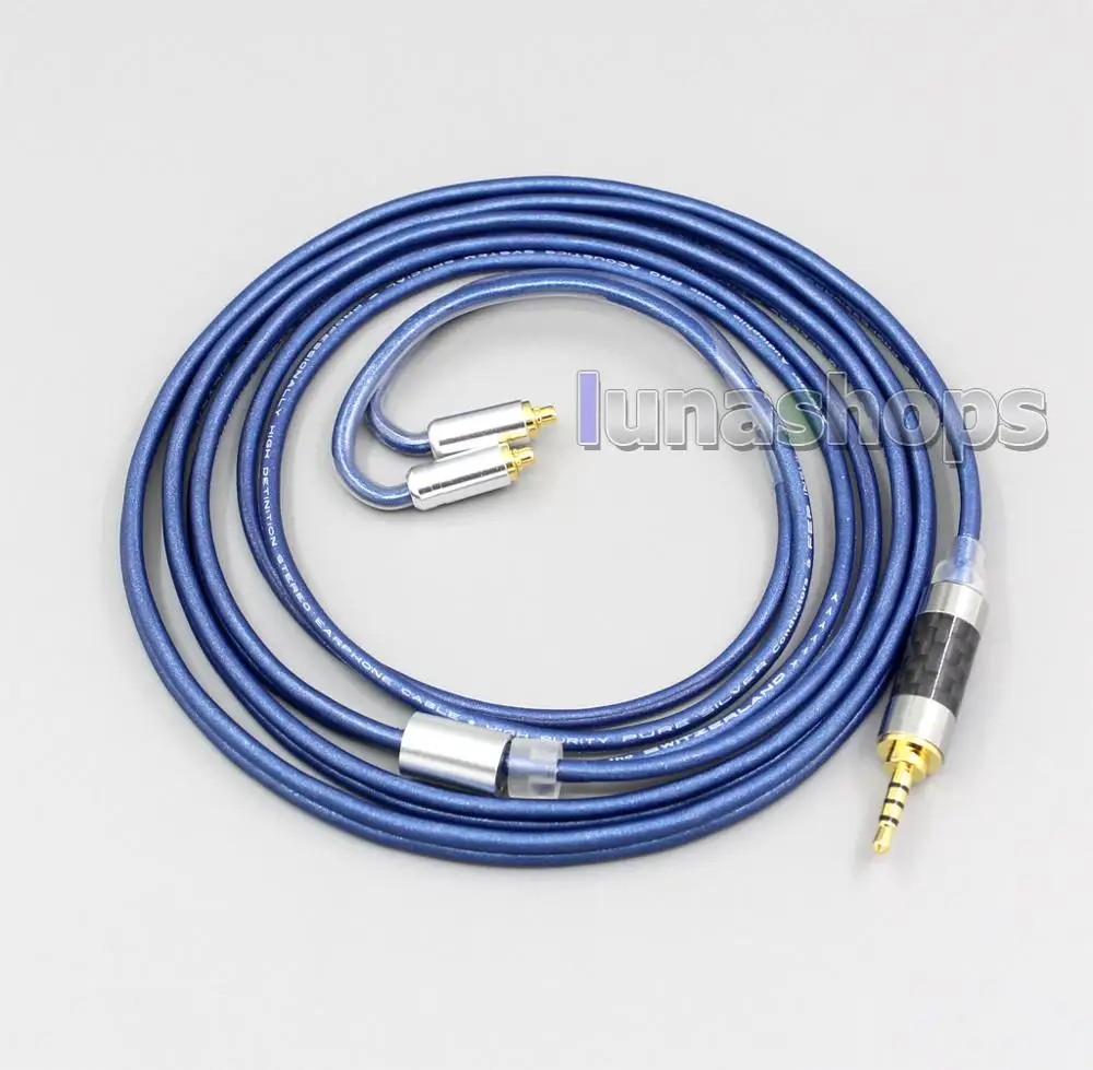 LN006219 3 5 мм 2 4 сбалансированный 99.97% чистый серебряный кабель для Shure se215 se315 se425 se535