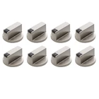 Ручка для плиты AD-, ручка управления из цинкового сплава 6 мм, переключатель для духовки, универсальная Серебряная ручка управления для газовой плиты, подходит для плиты St