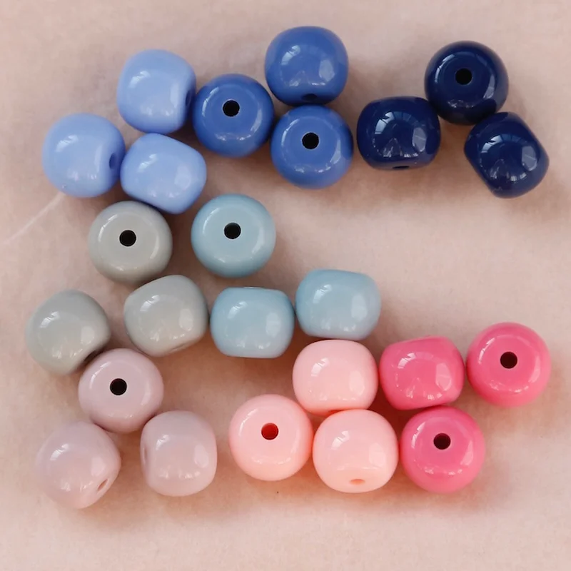 

All-match! Multicolor! Obediently, fat, small, solid resin beads, Japanese handmade earrings, diy jewelry accessories