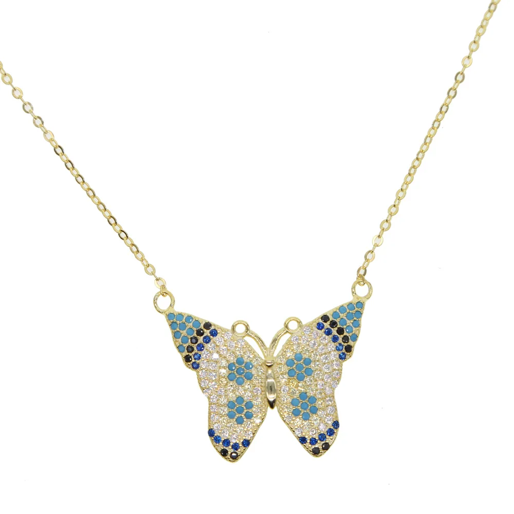 Модные элегантные женские туфли лодочки ожерелье 925 бабочки длинное с подвеской