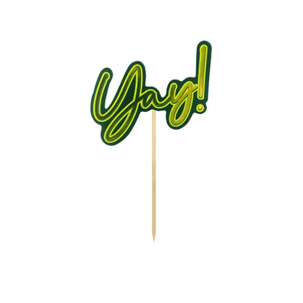 Yay письмо торт топперы забавные выбор бумажный Декор кекса для свадьбы День
