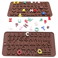 silicone chocolate mold 26 letter number chocolate baking tools non stick silicone cake mold jelly and candy mold 3d mold diy