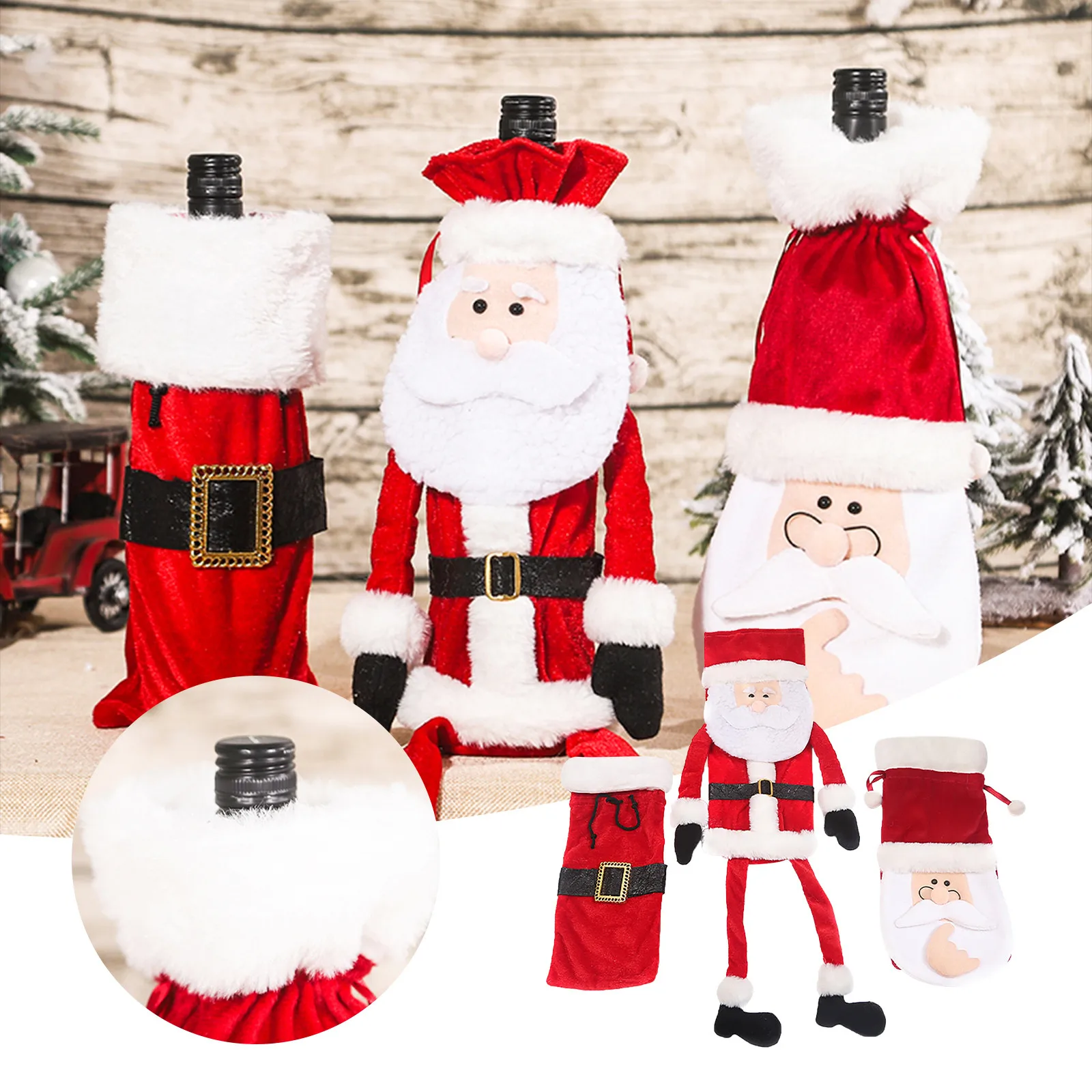 Рождественский чехол для винной бутылки с надписью &quotMerry Christmas&quot Декор дома