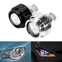 motorcycle car headlight for h1 xenon led bulb h4 h7 silver black shell 2 5 inch universal xenon hid projector lens accessories
