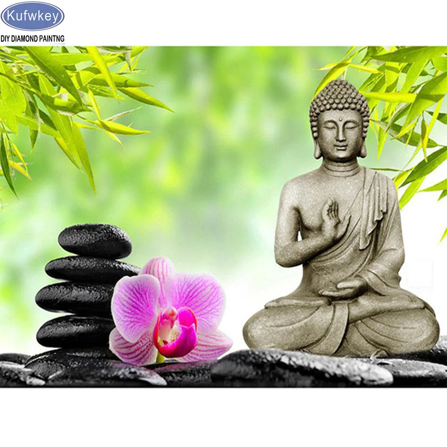 Diy алмазная вышивка Будда дзен жизнь 5D живопись Будды крестом 3D Алмазная мозаика
