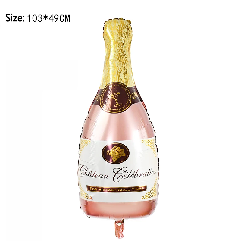 1pcs bottle 1 шт Свадебные юбилейные вечерние фольга шарики в виде бутылок шампанского бутылки/пивная чашка/день рождения торт шары Свадебные украшения День Рождения Вечеринка - Цвет: 1pcs bottle