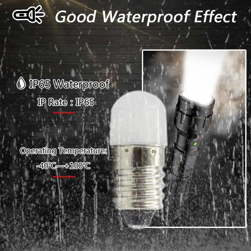 Пара светодиодных фонарей E10 2835 1SMD 6 в сменные светодиодные лампы с винтом теплый