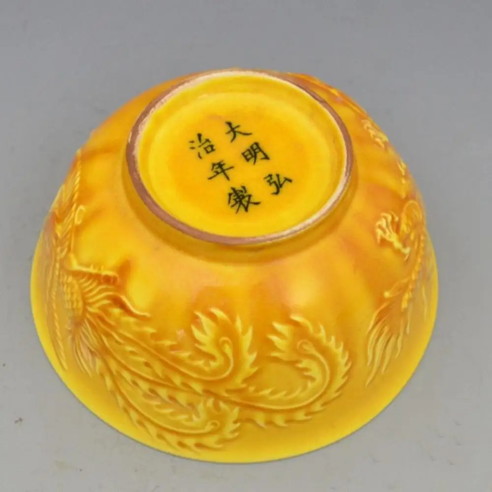 

Dragon Phoenix Bowl God Beast Exquisite Decorations Good Luck Gifts Crafts Safe Living Room Decoration