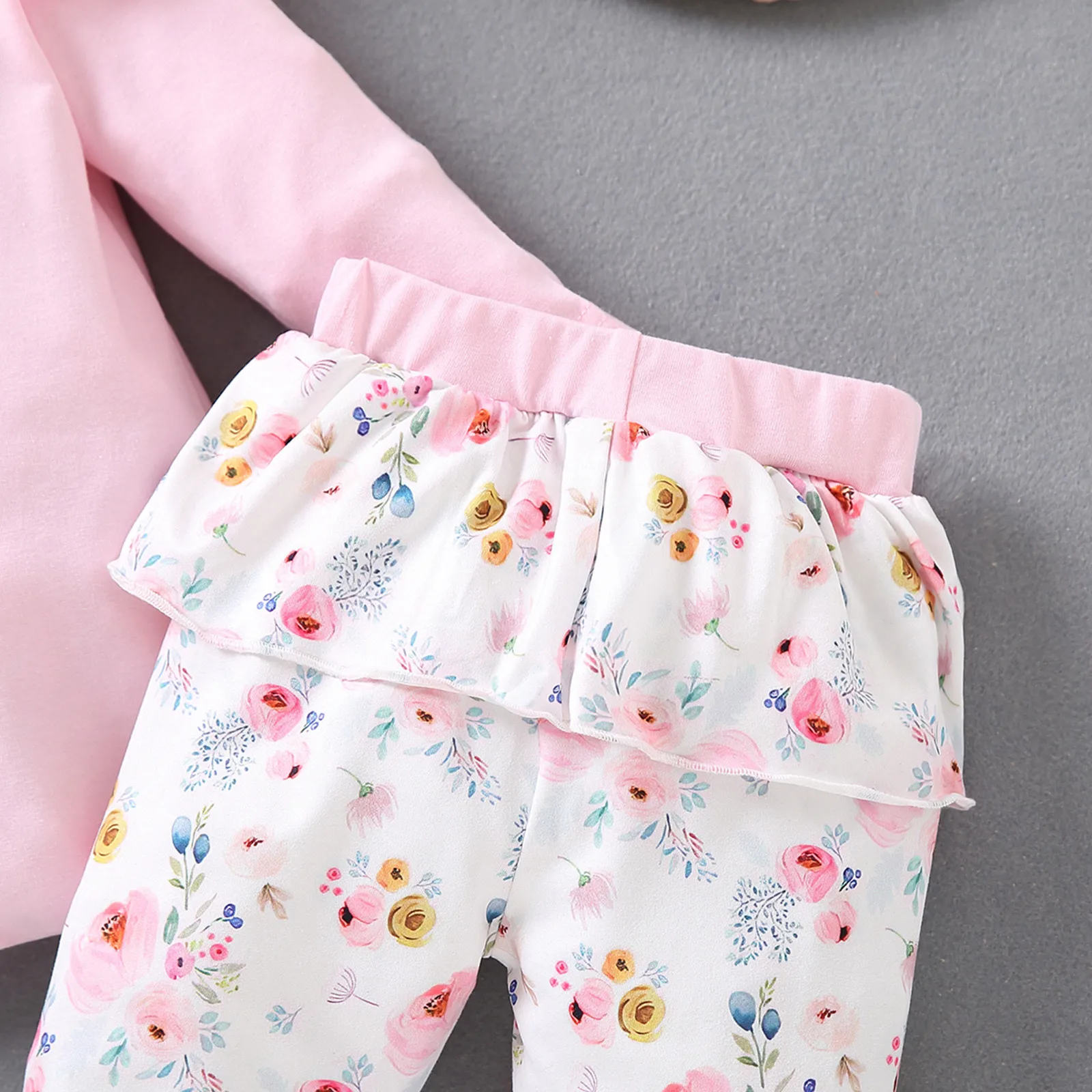 

Newborn Infant Baby Girl Print Romper Bodysuit+Floral Print Pants Set Outfit vetement fille baby girl clothes