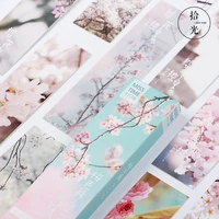 30 pcs set creative cherry blossoms postcard paper bookmarks reading book mark stationery teacher student school office supply