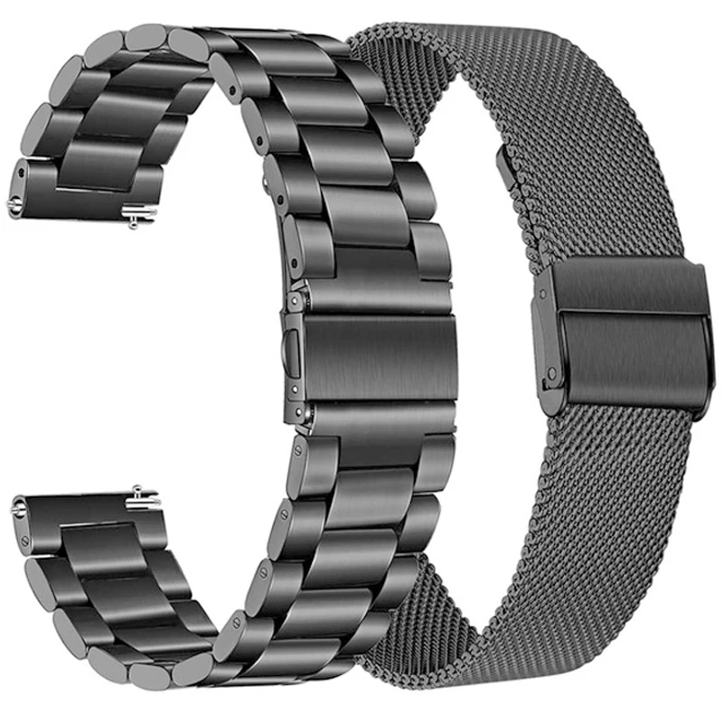 

22MM Stainless Steel Straps For Xiaomi Huami Amazfit Stratos 3/2/2S Pace Smart Bracelets Metal Watchband For Amazfit GTR 47MM 2E